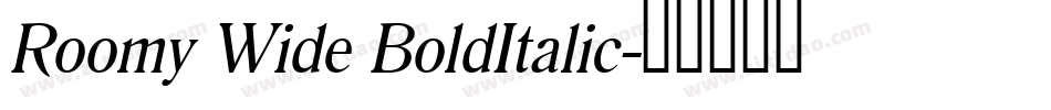Roomy Wide BoldItalic字体转换